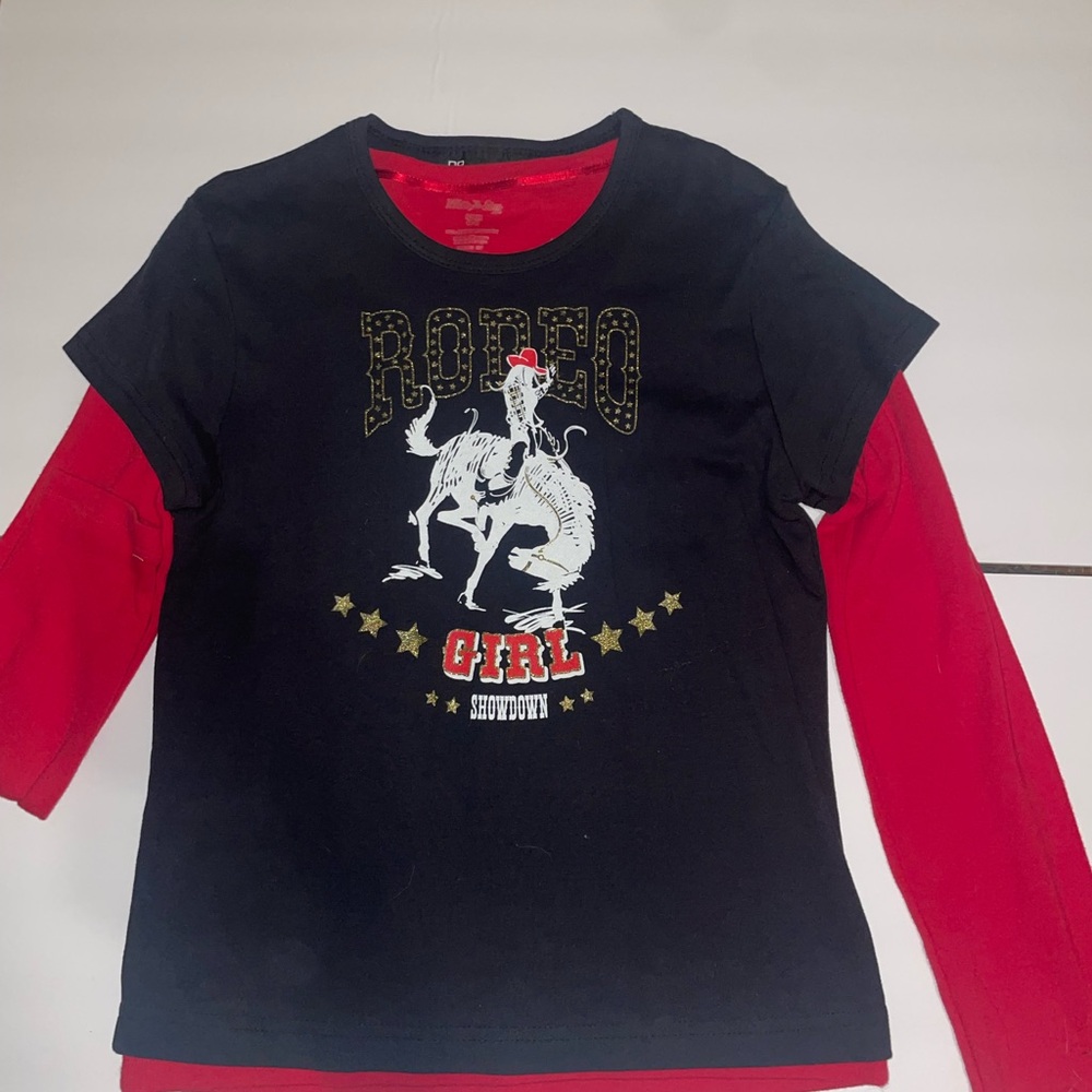 White Stag Black and Red Long Sleeve Tee
